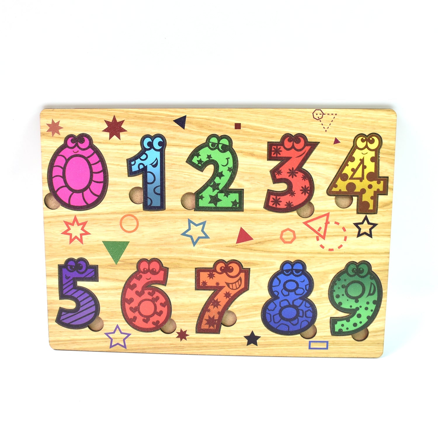 Wooden Number Puzzle Learning Educational Board (1 Set / 28×20 Cm)-Toys & Games-AniGuess-AniGuess