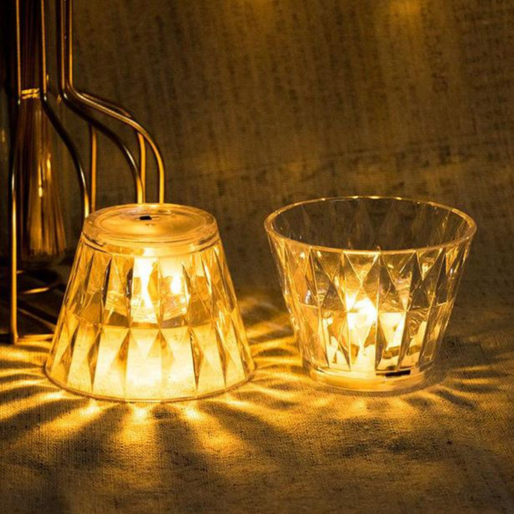 Cup Shape Crystal Table Lamp, Diwali (1 Pc)-Home Improvement-AniGuess-AniGuess
