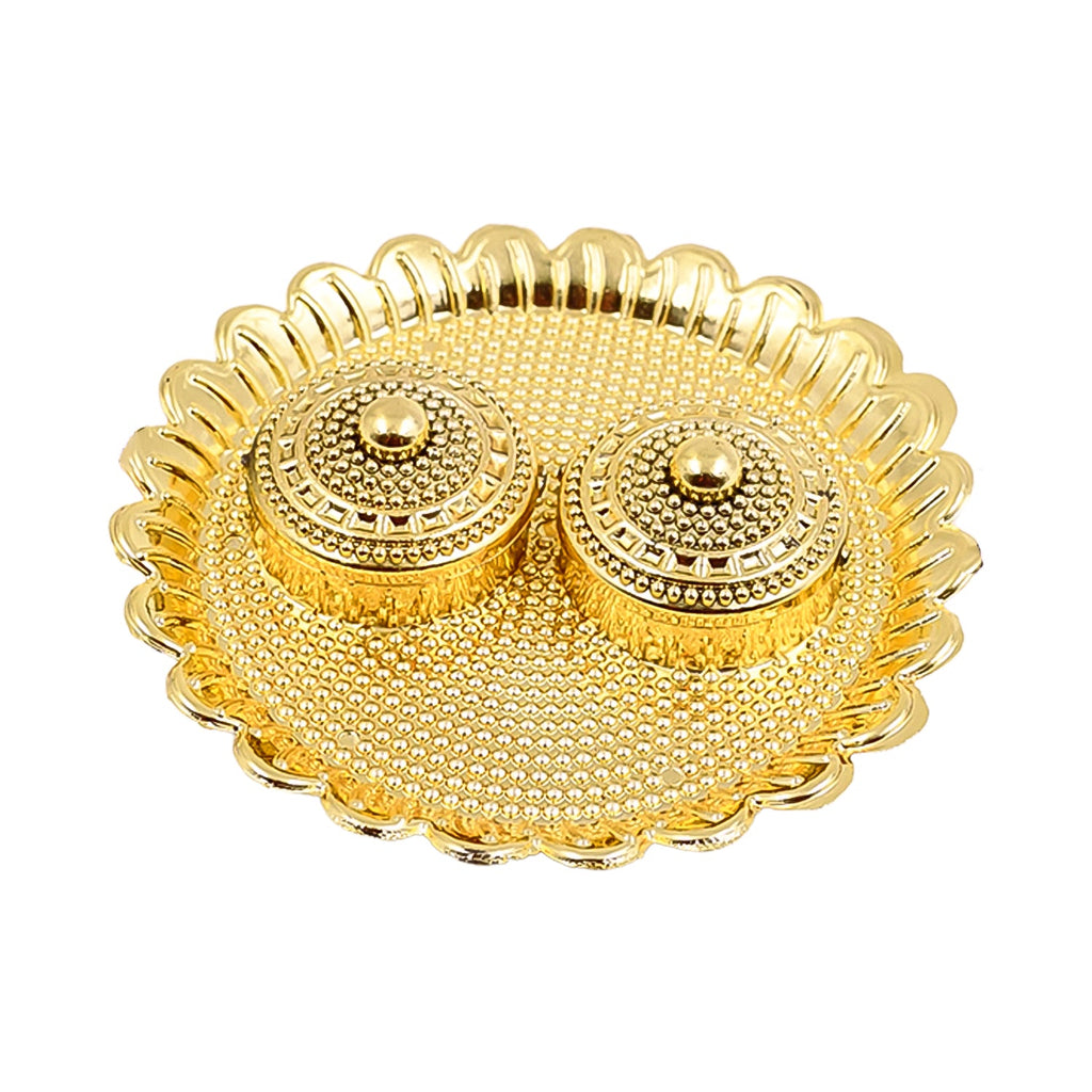 Round Shape Special Puja Thali, Kumkum Thali Holder (1 Pc / Big)-Home Improvement-AniGuess-AniGuess