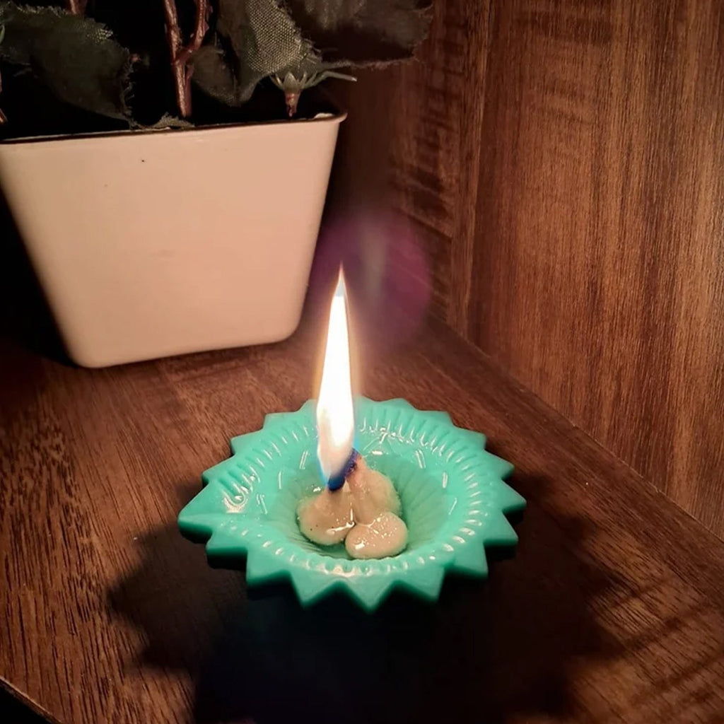 Silicone Diya for Diwali Attractive Design Colourful Diya Combo, Diwali (12 Pcs Set)-Home Improvement-AniGuess-AniGuess