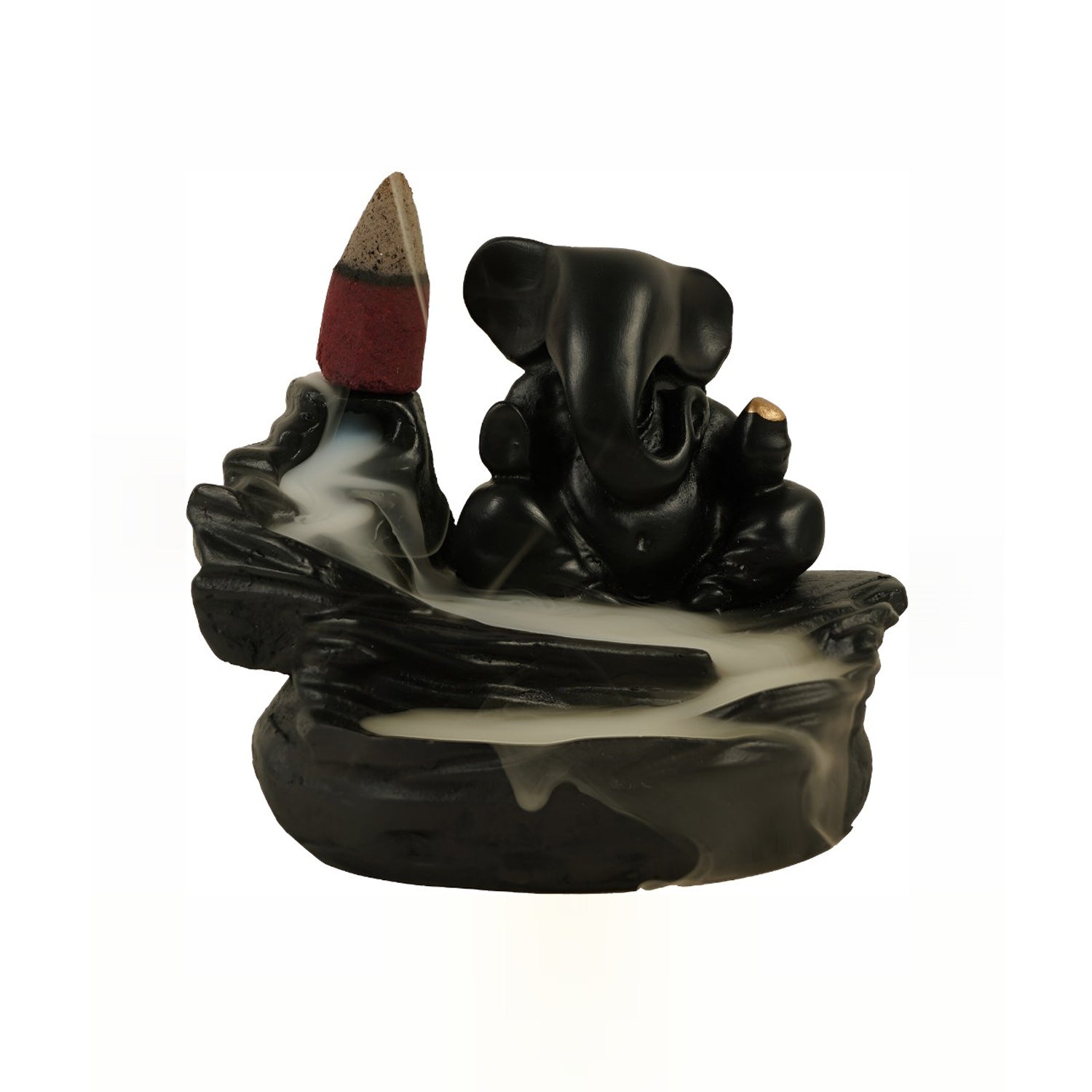 Smoke Fountain Ganesha Idol Decoration Items 8 Pc Backflow Incense Cones (1 pc)-Home Improvement-AniGuess-AniGuess