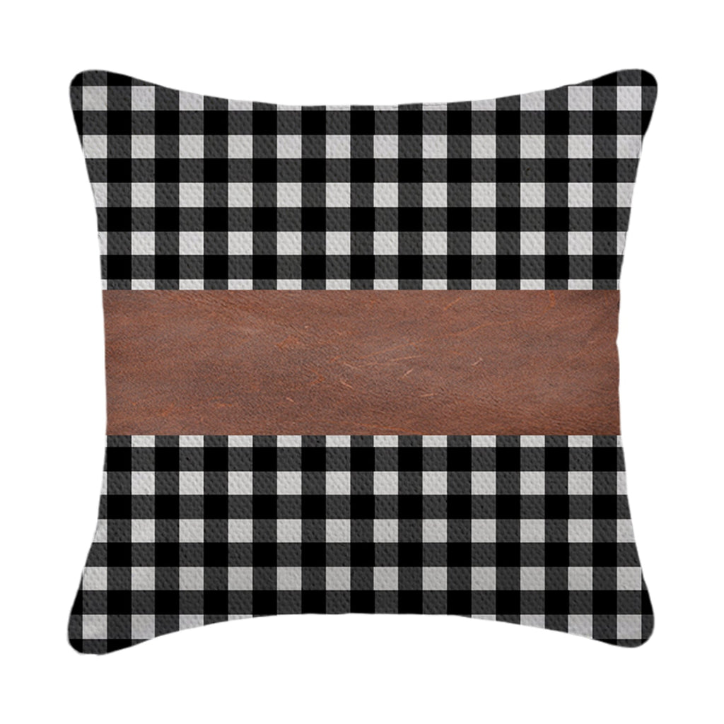Pillow Covers, Leather & Cotton Cushion Covers (17 × 17 Inch / 1 Pair / 2 Pc)-Home Improvement-AniGuess-AniGuess