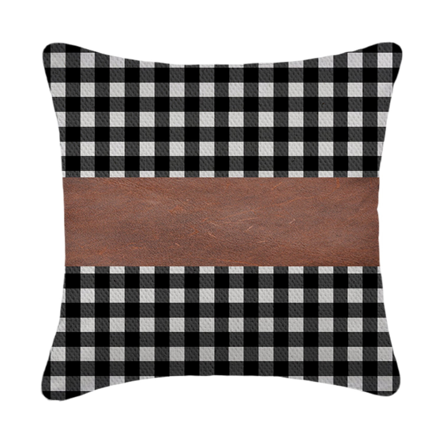 Pillow Covers, Leather & Cotton Cushion Covers (17 × 17 Inch / 1 Pair / 2 Pc)-Home Improvement-AniGuess-AniGuess
