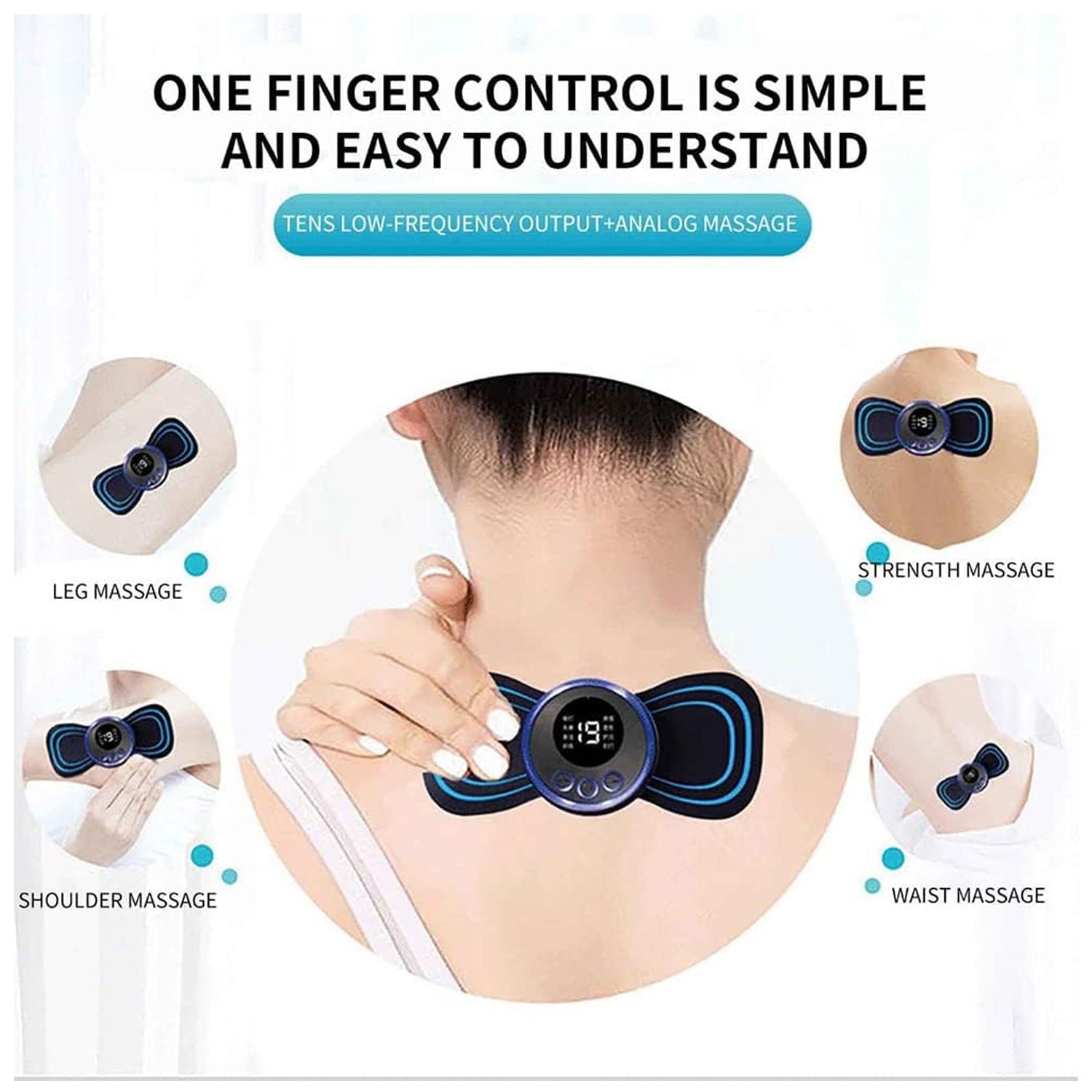 Portable USB Neck Massager Electric Neck Massager-Health & Beauty Accessories-AniGuess-AniGuess