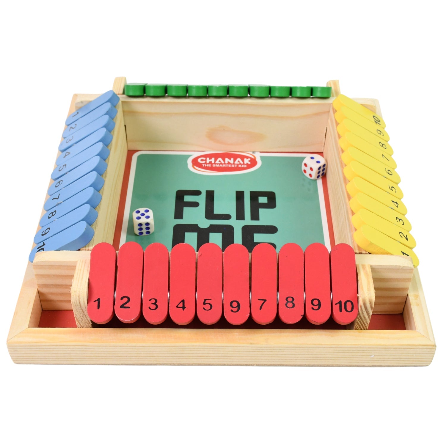 Shut The Box Dice Game, Classic Flip Me Multiplayer Game (1 Set)-Toys & Games-AniGuess-AniGuess