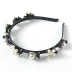 stylish pearl flower hairband