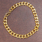 Stylish Gold-Plated Chain Bracelet for Men & Women - (1 Pc)
