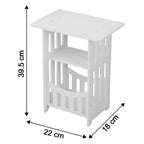 Portable Multipurpose Table with Storage Rack (1 Pc, 39.5x22x18 Cm)