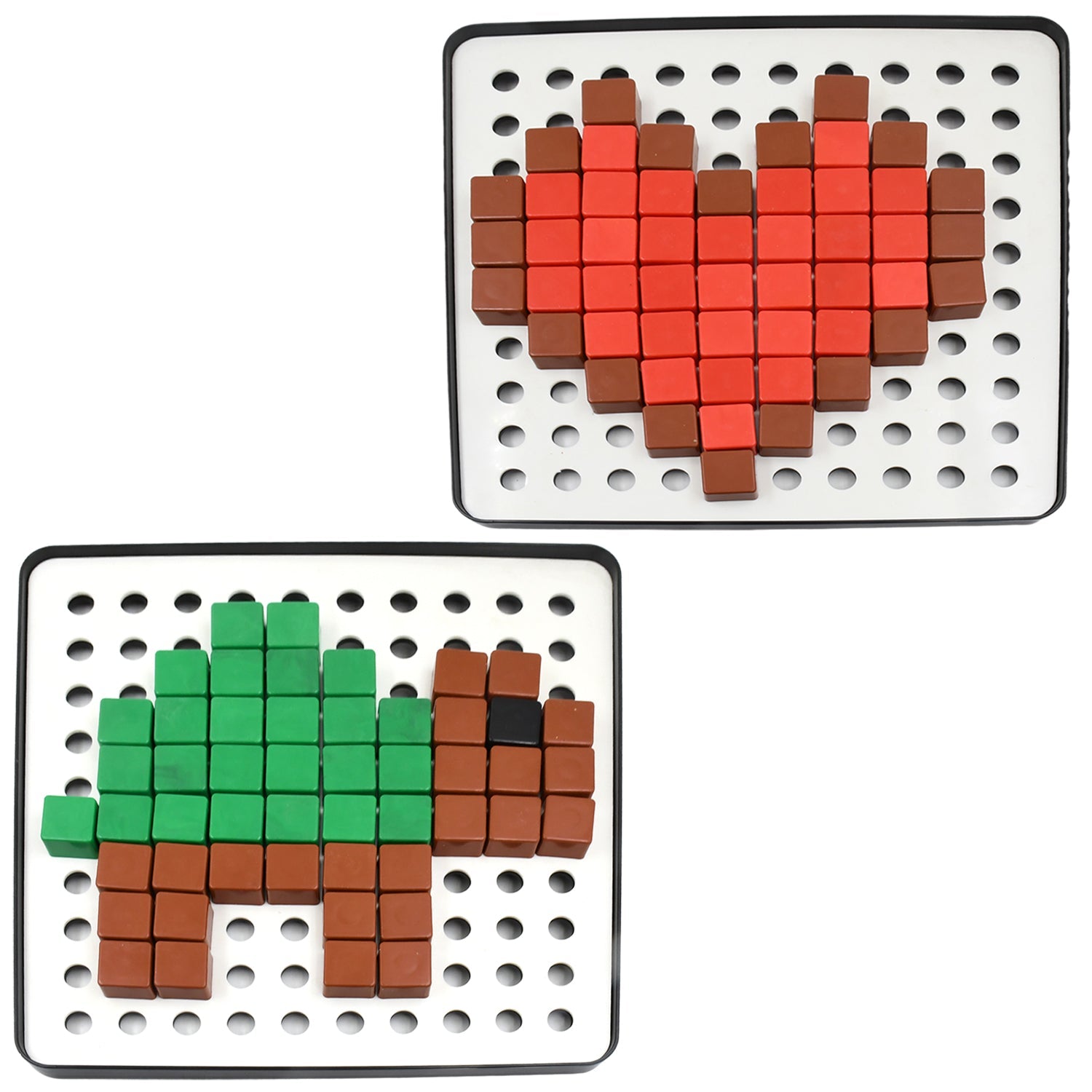 Pixel Cubes Toy for Children Early Education, Pixel Game Educational Board Games Board, Birthday Gift for Kids, Learning Math Toy, Brain Games, Math Puzzle (Approx 180 Cubes With Pixel Board & Book)-Toys & Games-AniGuess-AniGuess