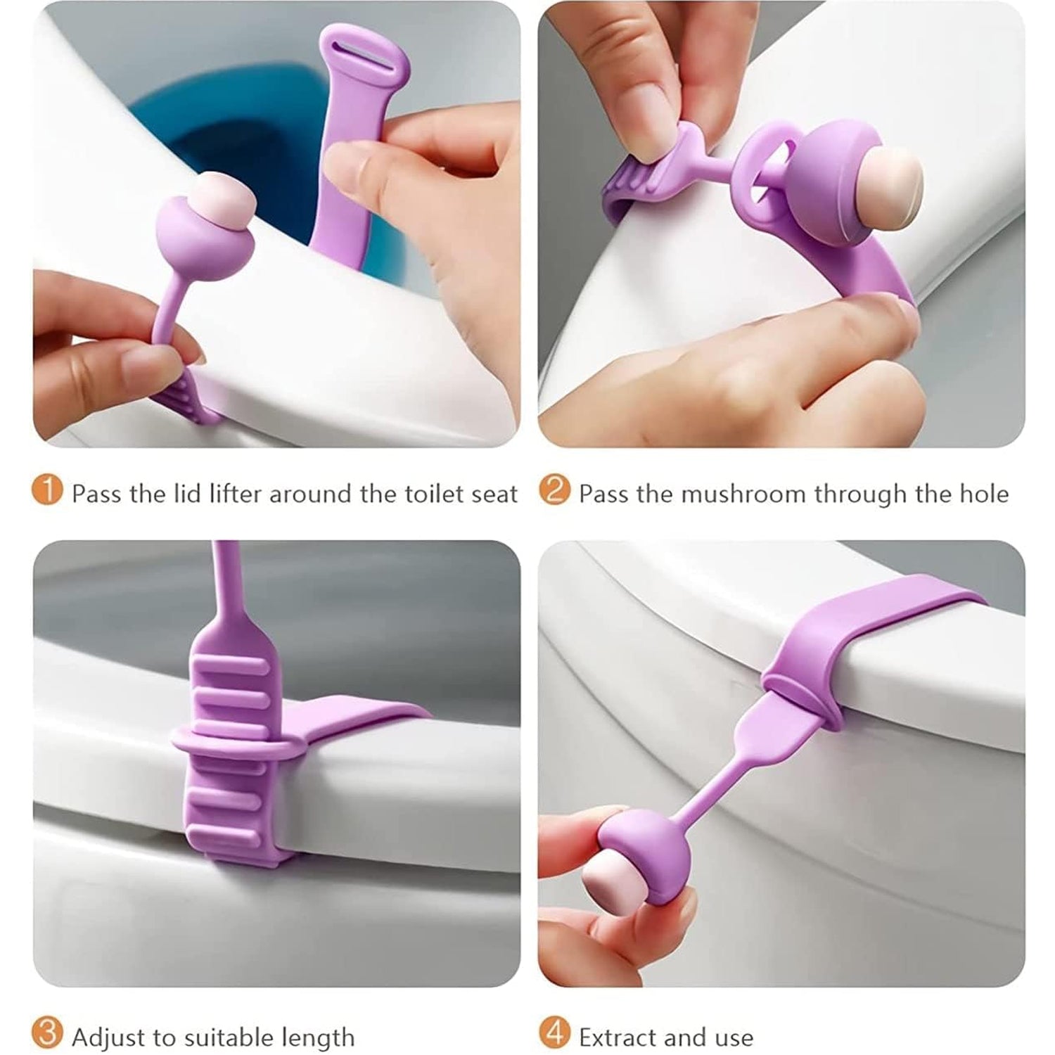 Silicone Toilet Seat Lifter Band (1 Pc)-Health & Personal Care-AniGuess-AniGuess