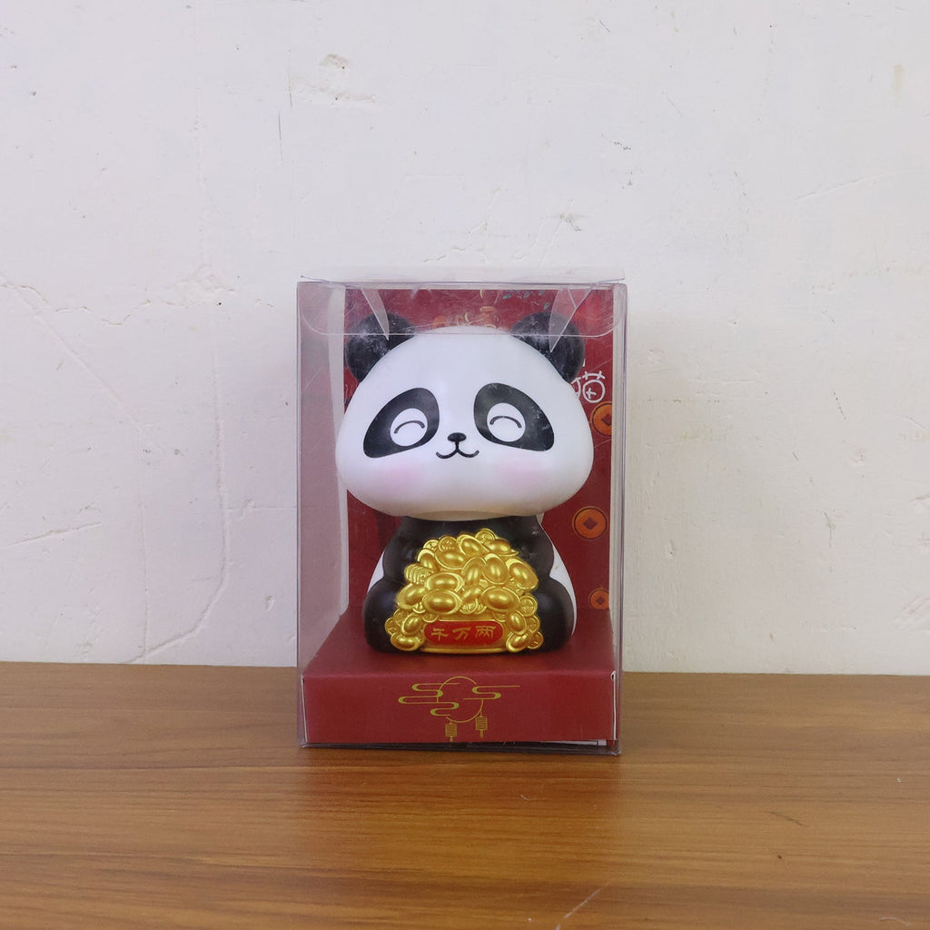 Solar Powered Moving Panda Car Dashboard Decoration – 1 Pc-Home Improvement-AniGuess-AniGuess