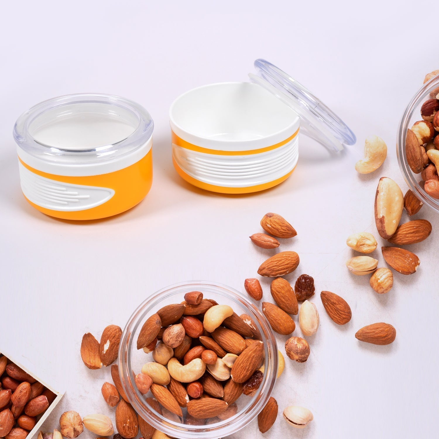 Airtight Plastic Storage Container Set (2 pieces, 550ml)-Home & Kitchen-AniGuess-AniGuess