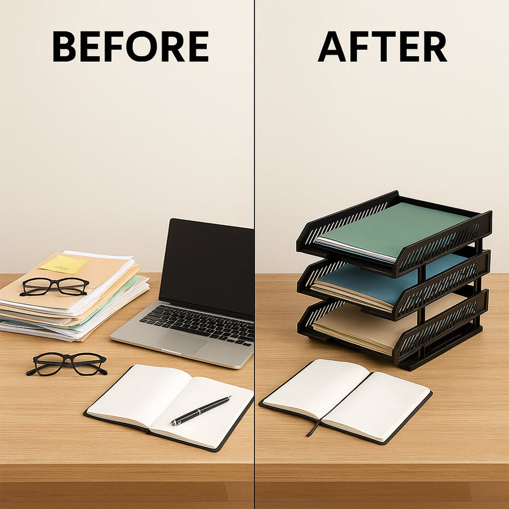 4-Layer Multifunctional File Rack with Drawers for Office Desk-Home Improvement-AniGuess-AniGuess