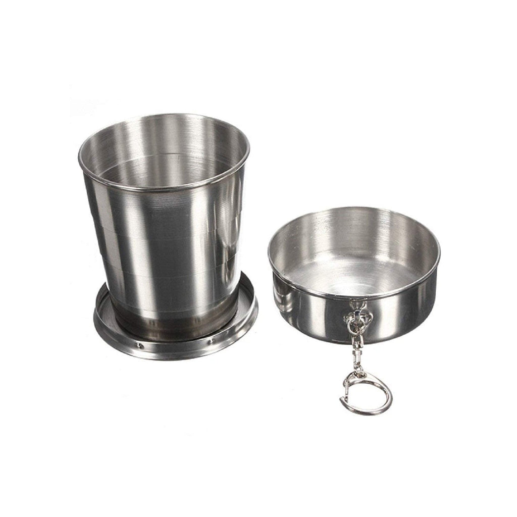 2 in 1 Camping Folding Cup with Keychain (1 Pc)-Home & Kitchen-AniGuess-AniGuess