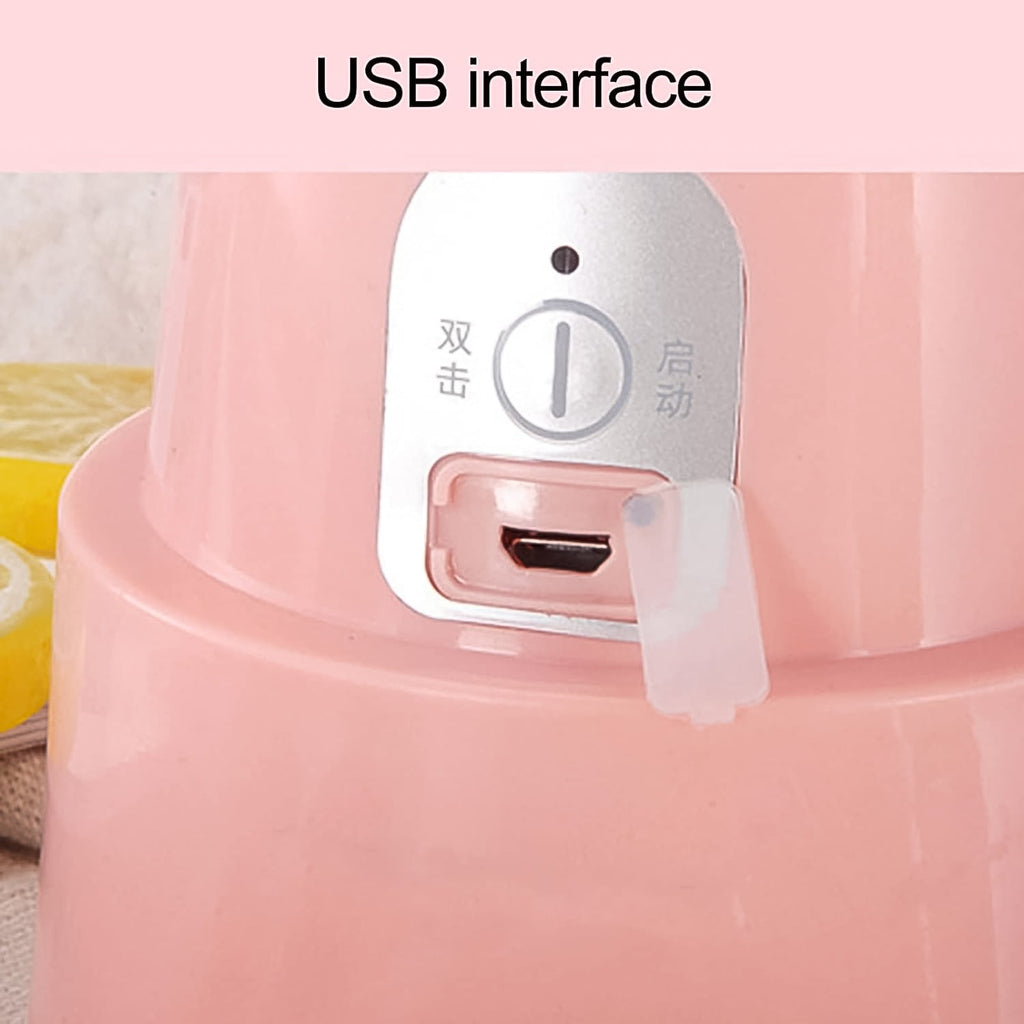 Foldable Electric Juicer, Portable Blender Stainless Steel 6 Blades (500 ML)-Home & Kitchen-AniGuess-AniGuess