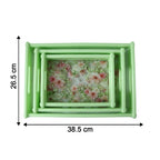 Supermom Floral Printed Multipurpose Serving Tray Set (3 Pc Set)