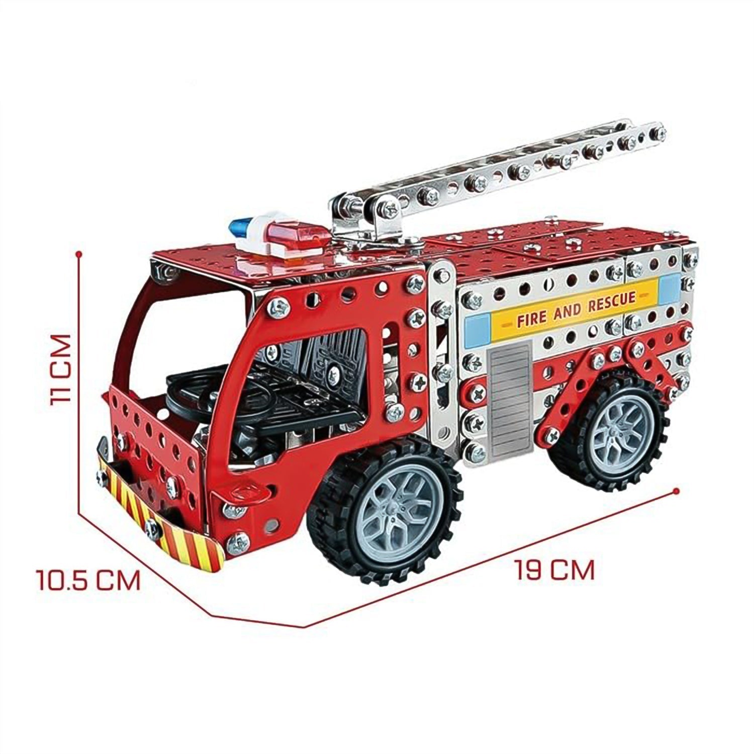 Metal DIY Fire Truck Building Blocks Kids (Fire Truck / 292pcs of truck tool / 1 Set)-Toys & Games-AniGuess-AniGuess