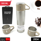  Stainless Steel Vacuum Flask Set 500ml - in-use lifestyle shot
