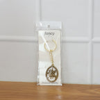 Premium Golden Metal Durga Maa Keychain (1 Pc)