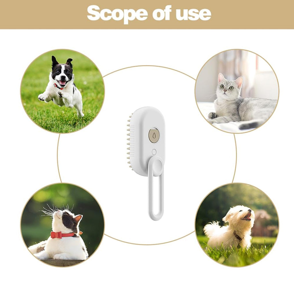 Electric Spray Handle Massage Brush, Hair Removal Brush Steam (1 Pc)-Pet Supplies-AniGuess-AniGuess