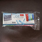 Cloth Clips Set of 12 – Strong Grip Plastic Laundry Pegs with Stainless Steel