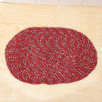 Stylish Oval Floor Mat – (1 Pc, 50x30 Cm)