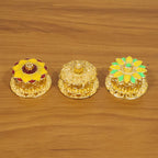 Decorative Golden Kankavati (1 Pc, Mix Design)