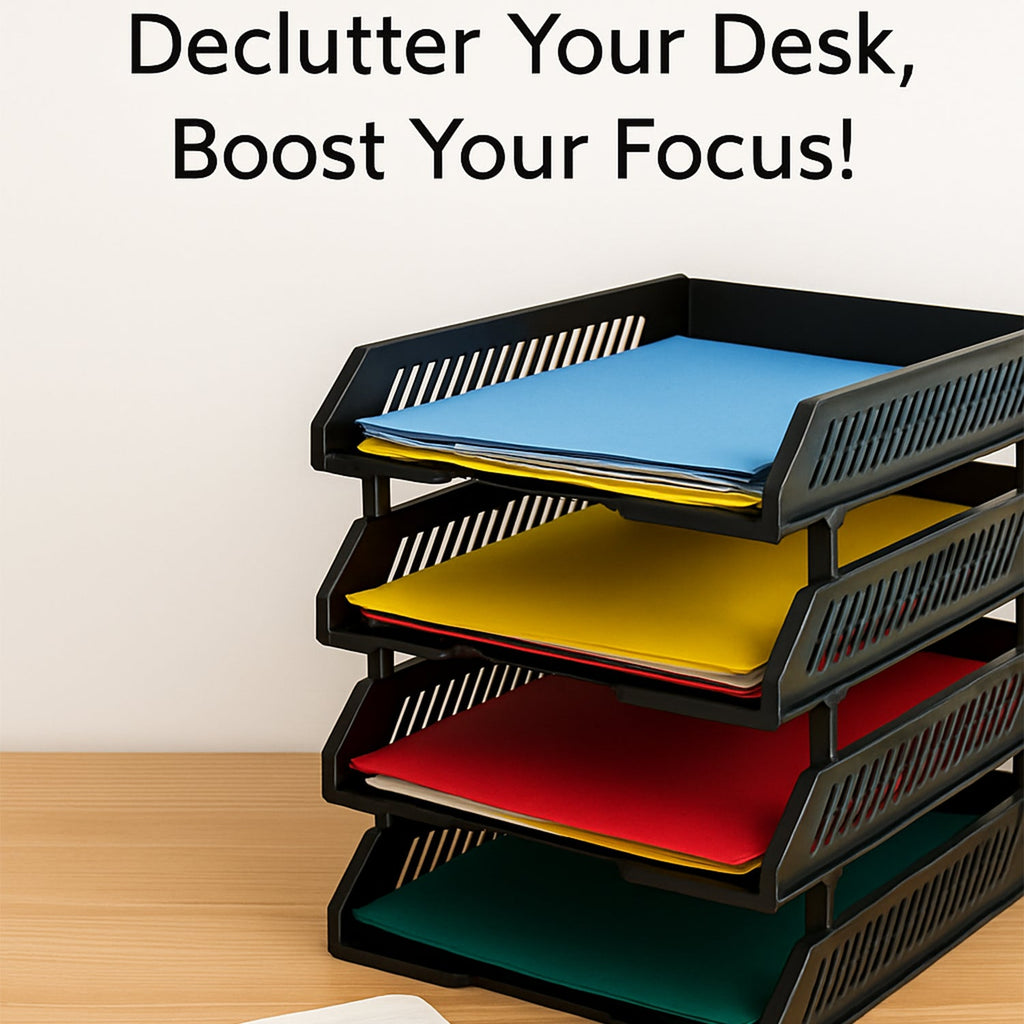 4-Layer Multifunctional File Rack with Drawers for Office Desk-Home Improvement-AniGuess-AniGuess
