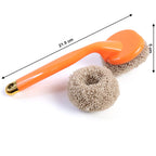 Heavy Duty Cleaning Scrubber Set with Long Handle (1 Set)