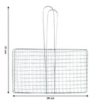 Heavy-Duty Stainless-Steel Barbecue Grill Basket (1 Pc)