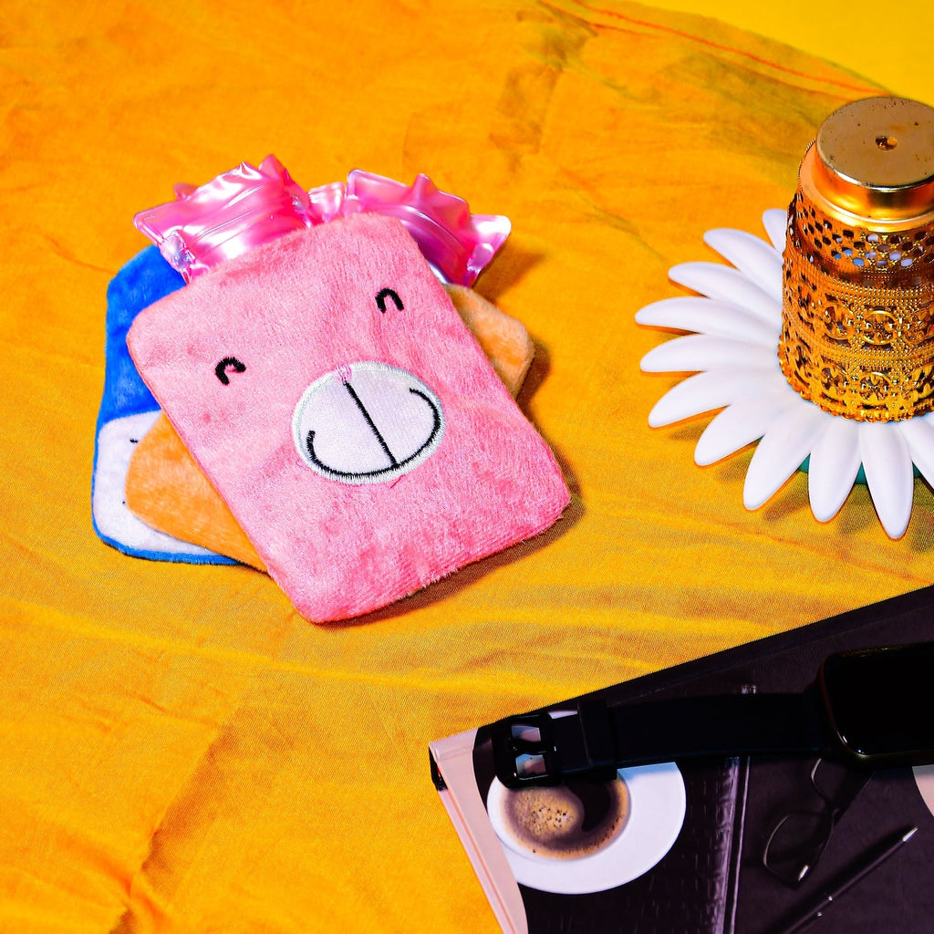 Pink Hot Water Bag with Cover Relief for Neck-Health & Personal Care-AniGuess-AniGuess