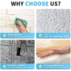 Wallpaper 3D Foam Wallpaper Sticker Panels (76 x 70 Cm / 1 Pc)