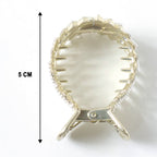 Premium Pearl Studded Metal Hair Claw Clip (1 Pc)
