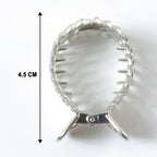 Elegant Crystal Studded Metal Hair Claw Clip (1 Pc)