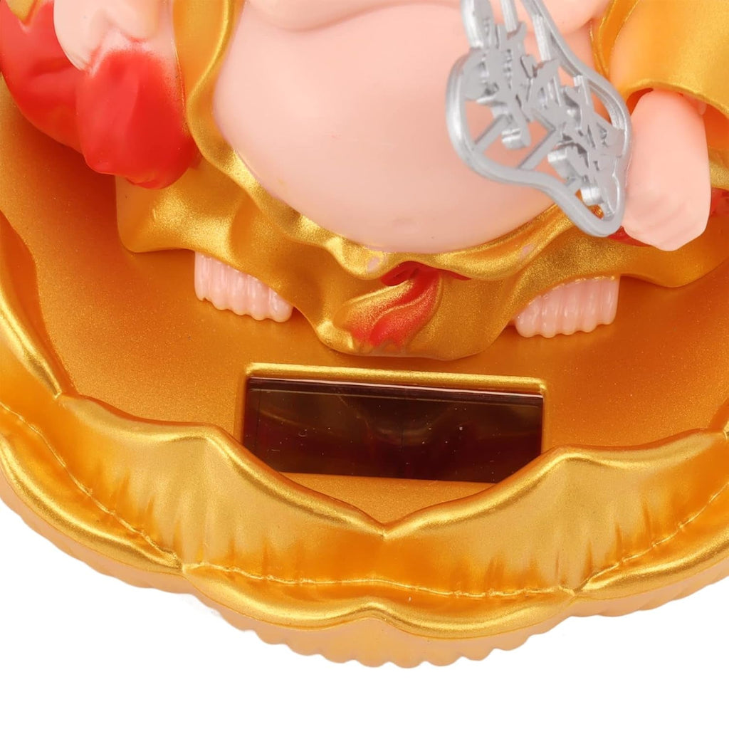 Solar Power Moving Buddha Car Ornament (1 Pc)-Home Improvement-AniGuess-AniGuess