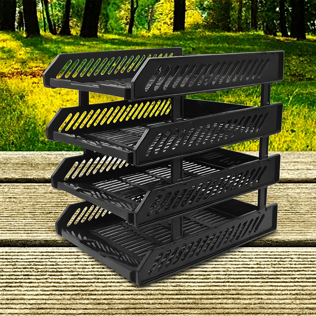 4-Layer Multifunctional File Rack with Drawers for Office Desk-Home Improvement-AniGuess-AniGuess