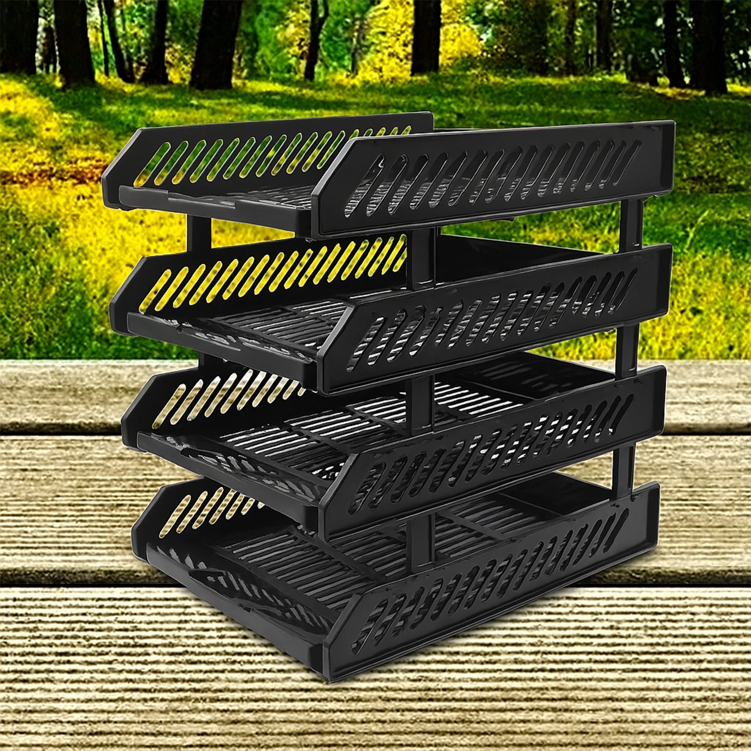 4-Layer Multifunctional File Rack with Drawers for Office Desk-Home Improvement-AniGuess-AniGuess