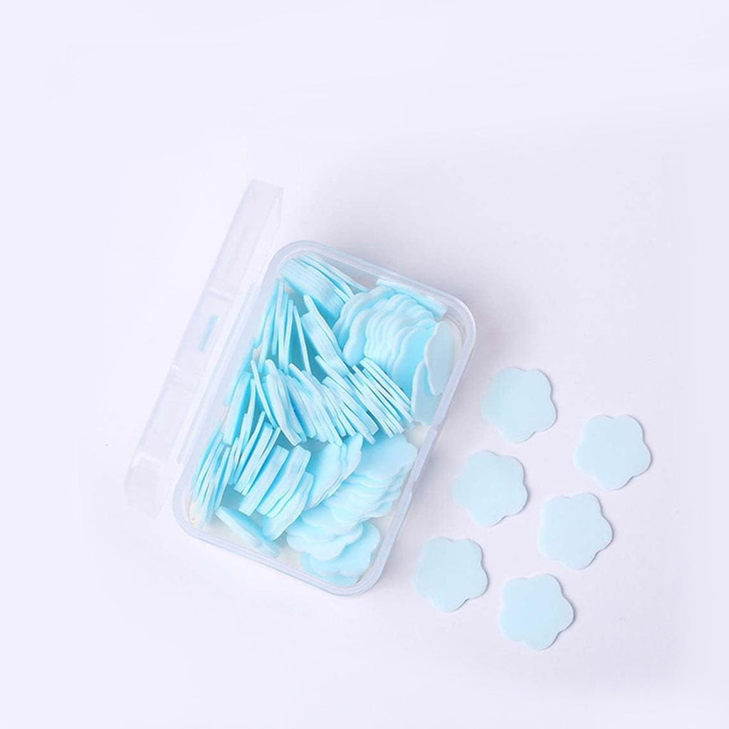 Mini Portable Travel Soap Paper Sheets Flower Shape (100 Pcs Set Approx / Mix Color)-Health & Beauty Accessories-AniGuess-AniGuess
