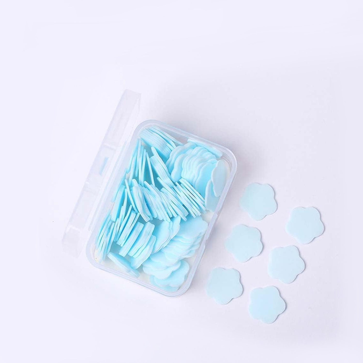 Mini Portable Travel Soap Paper Sheets Flower Shape (100 Pcs Set Approx / Mix Color)-Health & Beauty Accessories-AniGuess-AniGuess