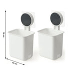 Wall Mounted Bathroom Storage Organizer Cup Set (2 Pc Set)