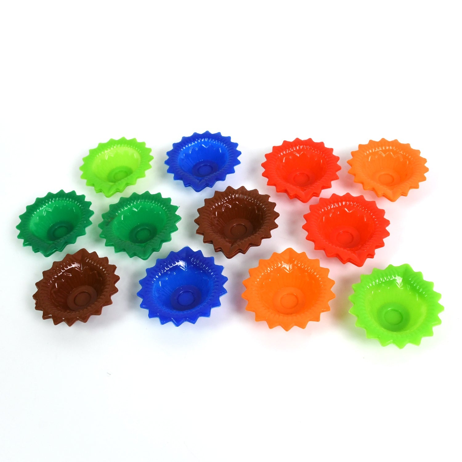 Silicone Diya for Diwali Attractive Design Colourful Diya Combo, Diwali (12 Pcs Set)-Home Improvement-AniGuess-AniGuess