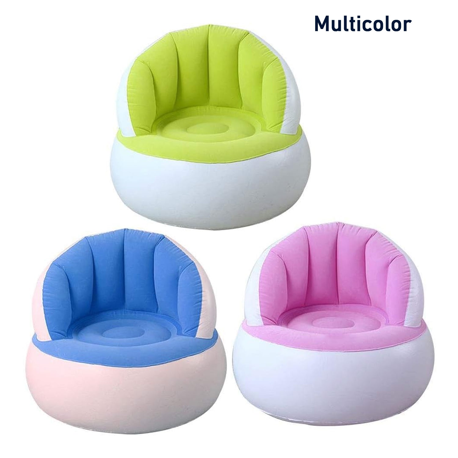 Kids inflatable sofa chair with backrest & Foot Air Pump (1 Set 85x74 Cm Approx)-Home Improvement-AniGuess-AniGuess