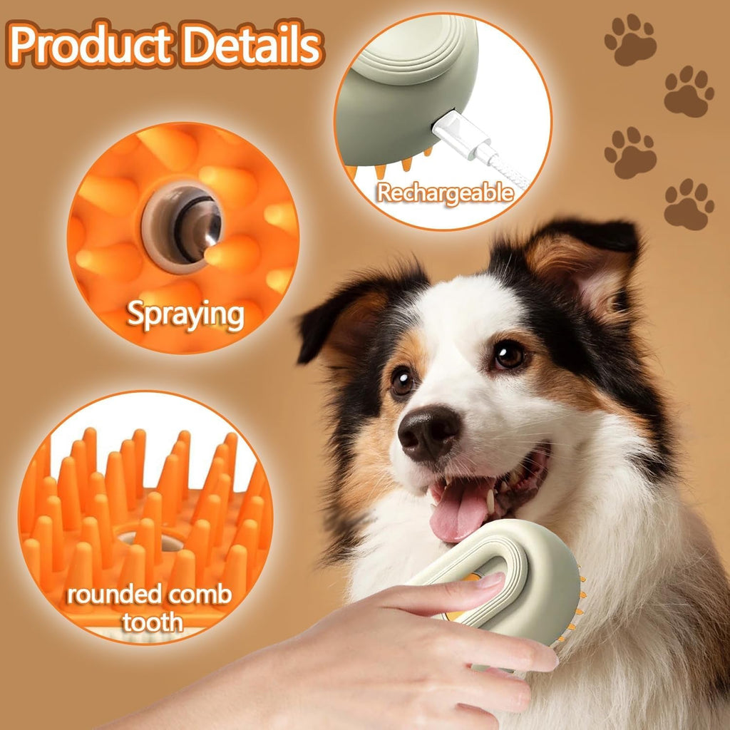 Electric Spray Handle Massage Brush, Hair Removal Brush Steam (1 Pc)-Pet Supplies-AniGuess-AniGuess