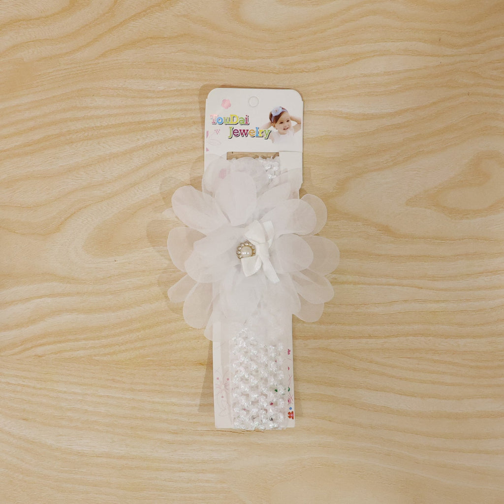 Cute Soft Elastic Floral Baby Headband Stylish Stretchable Hair Band (1 Pc)