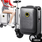  Electric Suitcase Smart Scooter Riding Luggage - in-use lifestyle shot