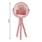 Portable Rechargeable LED Light Fan with Flexible Tripod Stand (1 Pc)
