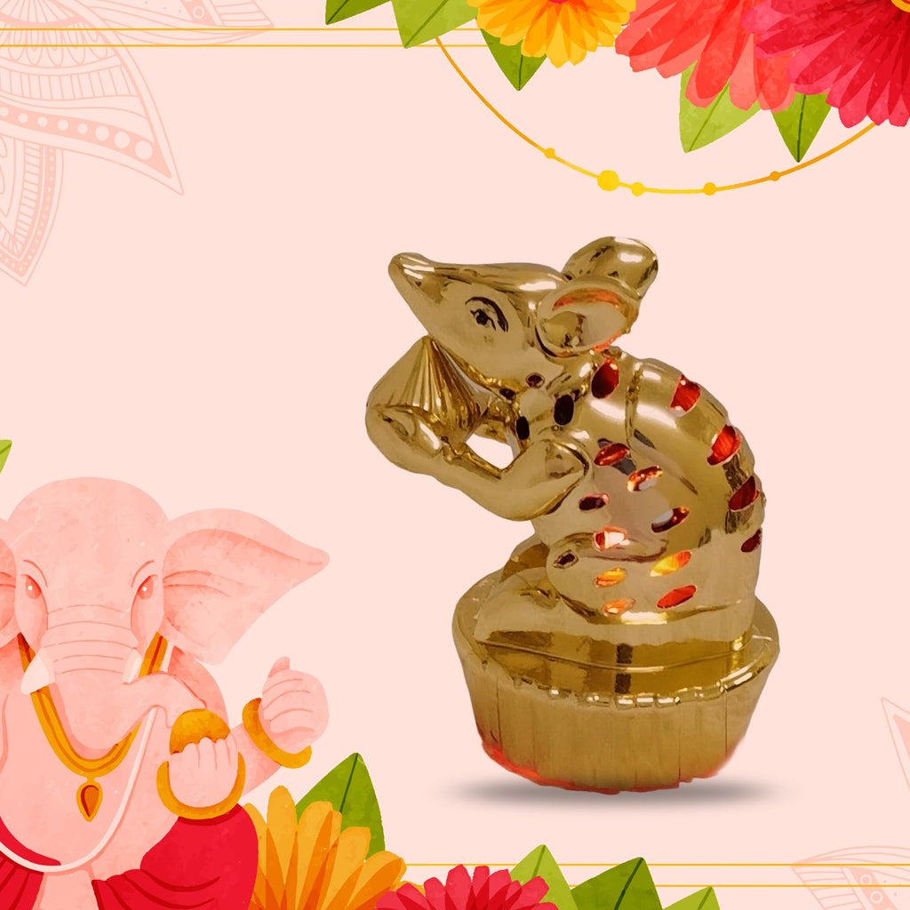 Multicolour LED Mushak / LED Mooshak for Ganpati Decorations, Ganesh Ganesha (1 Pc)-Home Improvement-AniGuess-AniGuess