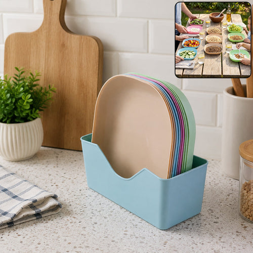 11 in 1 Plastic Snack Serving Plates Set, Multi-Compartment Party Snack Tray-Home & Kitchen-AniGuess-AniGuess