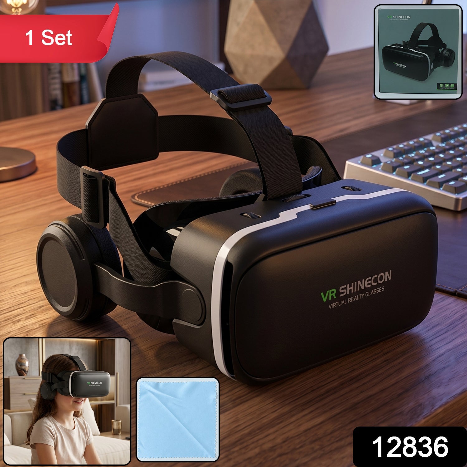 3D / HD VR Box Glasses Headset for iOS for Android Smartphone  (1 Pc)-Electronics-AniGuess-AniGuess