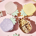 Kids Lunch Box Cute Pineapple Shaped Bento Box with Fork Spoon Snack Container